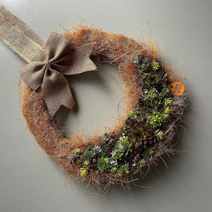 Living wreath handmade by Stephanie @ Artful Green. Make your own at our workshops. Using real plants grown here in Ireland. 